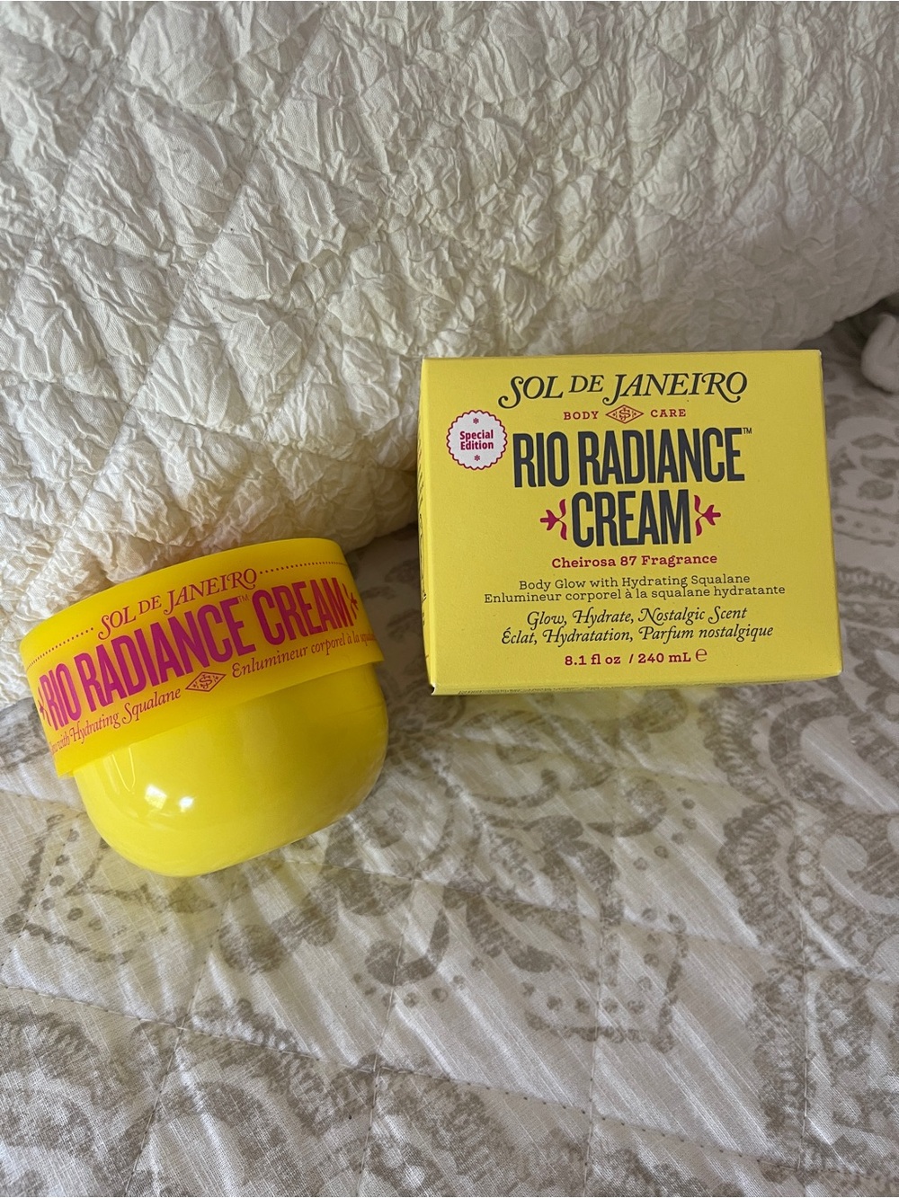 Sol de Janeiro Rio Radiance Cream - Bright Yellow Jar & Box